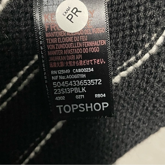 TOPSHOP Rock ‘N Roll stripe crop turtleneck size 10 VGUC - Picture 5 of 11